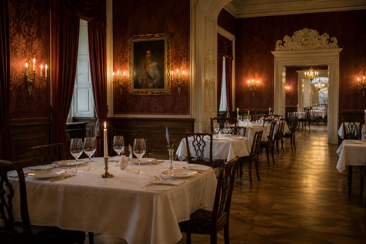 Prázdná jídelna restaurace Palác